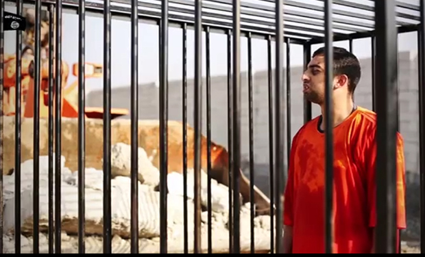 A man purported to be Islamic State captive Jordanian pilot Muath al-Kasaesbeh is seen standing in a cage (Photo: video grab) A man purported to be Islamic State captive Jordanian pilot Muath al-Kasaesbeh is seen standing in a cage (Photo: video grab)